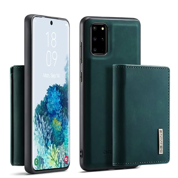 DG.MING Magnetiskt Plånboksfodral för Samsung Galaxy S20 Plus - Grön