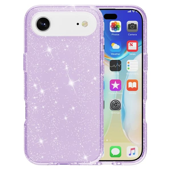 AMORUS Mobilskal till iPhone Air Shockproof - GlitterLila Lila