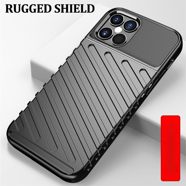 Thunder Twill Texture Skal iPhone 12 & 12 Pro - Svart Svart