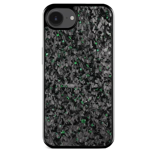 Mobilskal till iPhone 16e MagSafe Aramid Fiber Forged Textur - Grön Grön