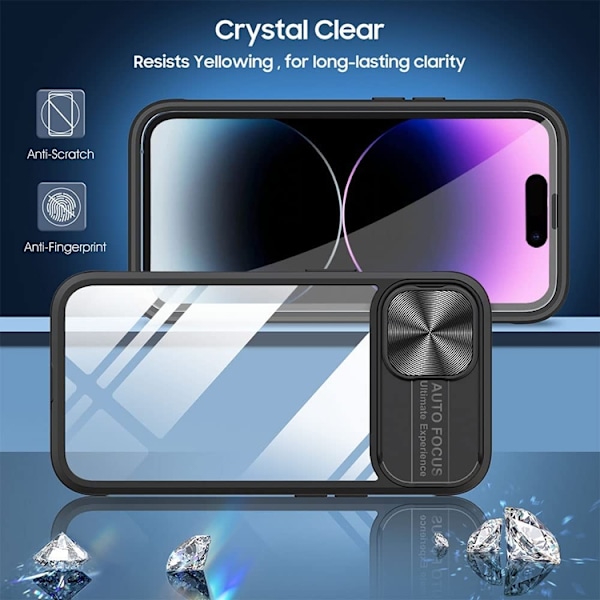 iPhone XR Mobilskal 360 Kamera Slider - Svart Svart