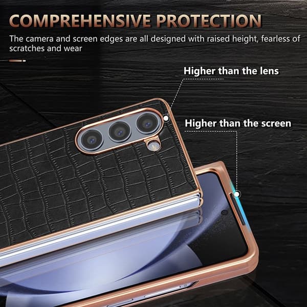 AZNS Samsung Galaxy Z Fold6 Plånboksfodral Konstläder - Grön