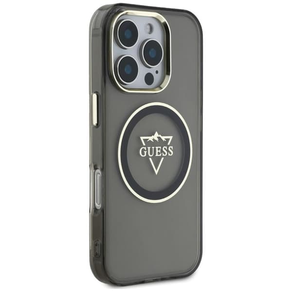 Guess Telefontaske til iPhone 16 Pro Max MagSafe IML Mountain Logo - Sort Black