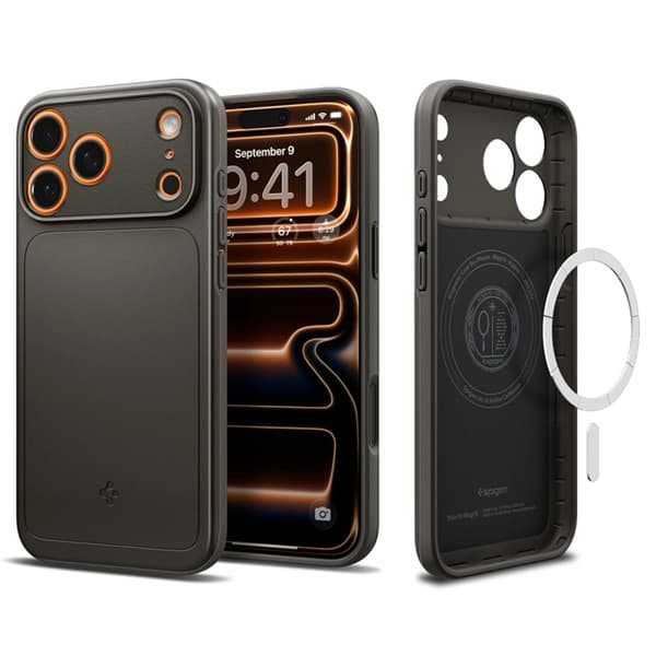 Spigen telefontaske til iPhone 17 Pro Max Magsafe Thin Fit - Gunmetal Grå