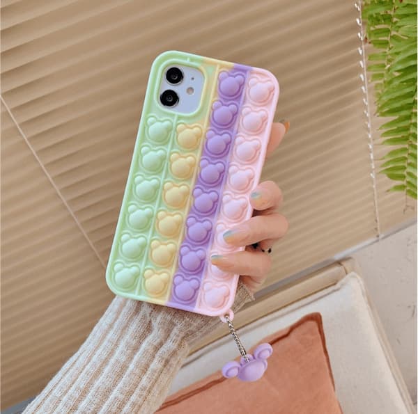 Panda Pop it Fidget Multicolor Skal till iPhone 13 Pro Max - Lila Lila