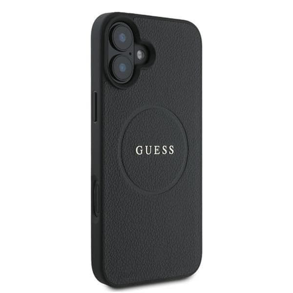 Guess Mobilskal till iPhone 16 Magsafe Grained Ring - Svart Black