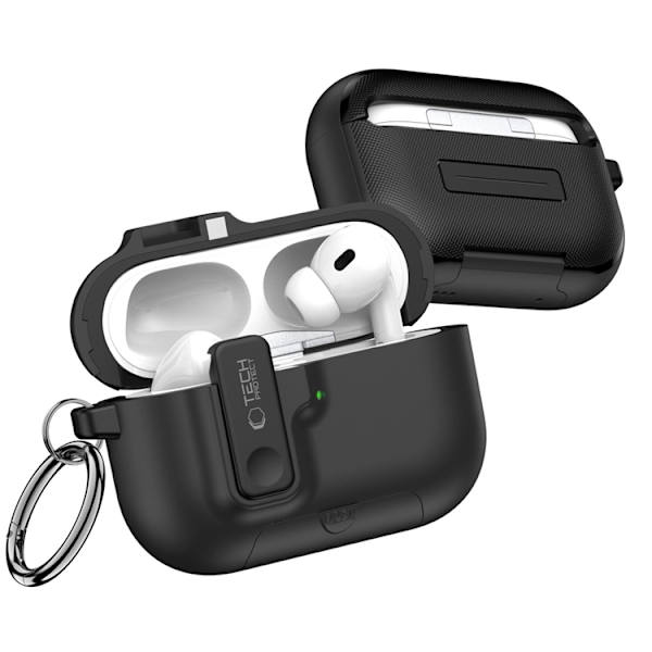 Tech-Protect Apple Airpods Pro 3 Etui Slim Hook - Sort Svart