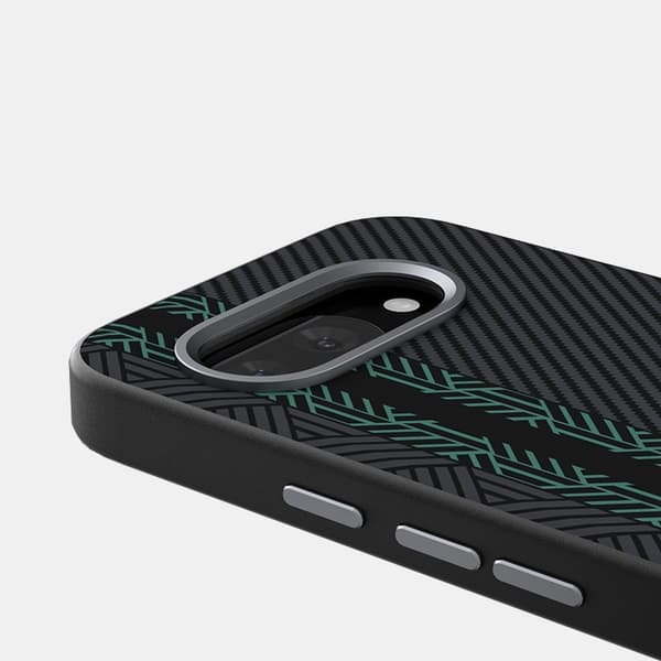 ABEEL Mobilskal till Google Pixel 9a PC TPU Aluminium PU Läder - Textur 2