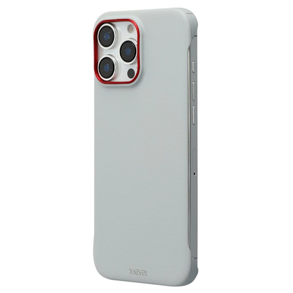X-LEVEL Mobilskal till iPhone 15 Pro Max Magnetisk PC + Metall Grå