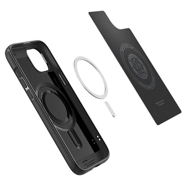Spigen iPhone 15 Mobilskal Magsafe Armor - Mat Sort Svart
