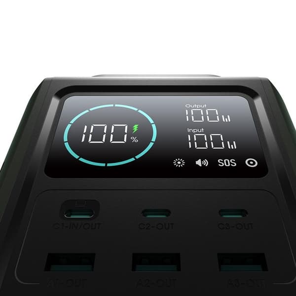 Joyroom Powerbank 75000mAh 100W 3xUSB-C 3xUSB-A - Grön Grön