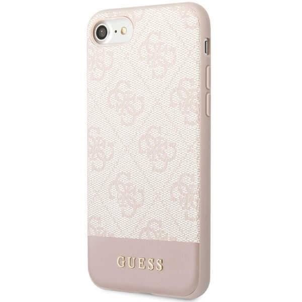 Guess iPhone 7/8/SE (2020/2022) Mobilskal 4G Stripe - Rosa Rosa