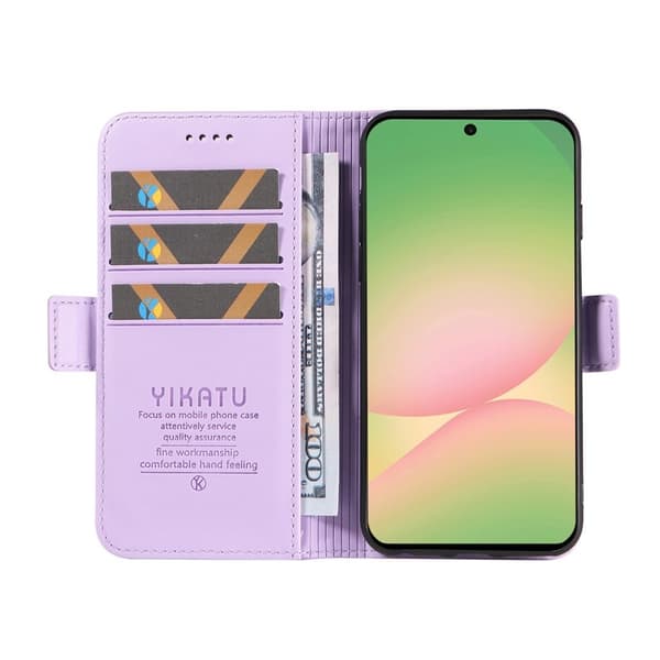 YIKATU Samsung Galaxy A57 Plånboksfodral Konstläder Ställfunktion - Lila