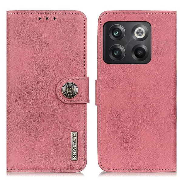 KHAZNEH OnePlus 10T 5G lompakkokotelo PU-nahkaa - vaaleanpunainen