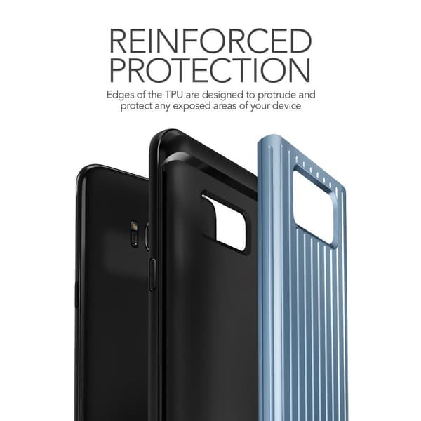 Verus Waved Hard Drop Cover til Samsung Galaxy S8 Plus - Blå Blue