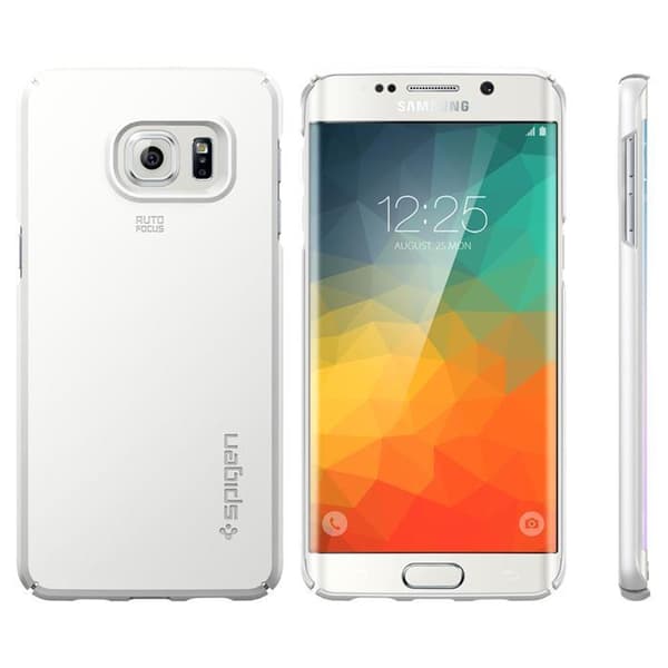 SPIGEN Thin Fit Skal till Samsung Galaxy S6 Edge Plus - Shimmery White Vit
