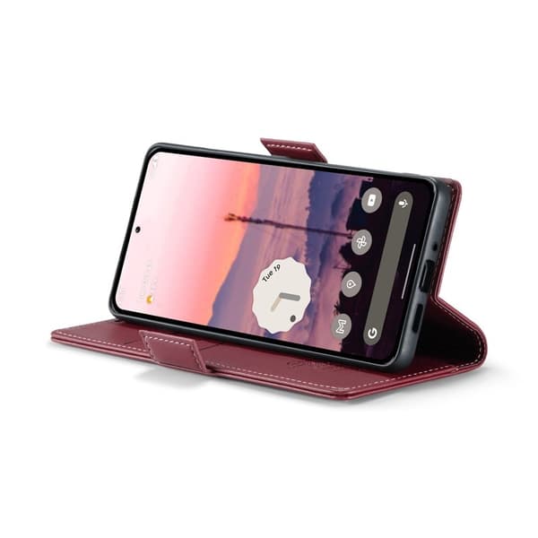 CASEME Plånboksfodral Konstläder för Google Pixel 10 Pro/10/9 Pro - Röd