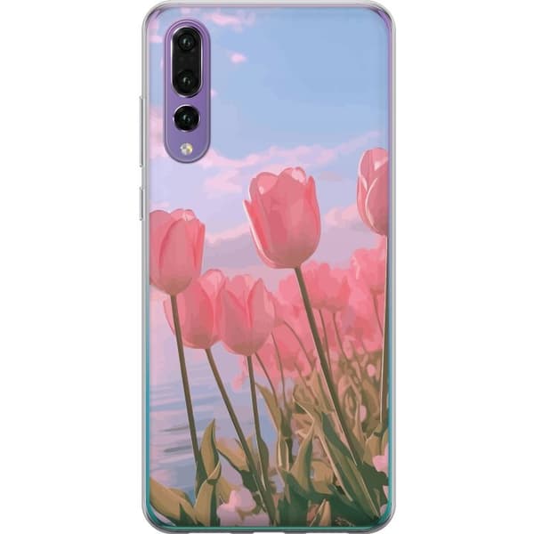 Mobilskal till Huawei P20 Pro med Rosa Tulpaner
