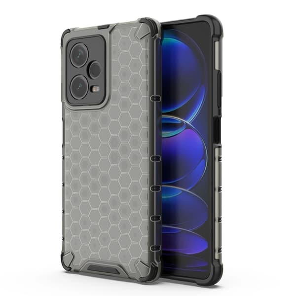 Xiaomi Redmi Note 12 Pro Plus Mobilcover Hybrid Honeycomb - Sort Svart
