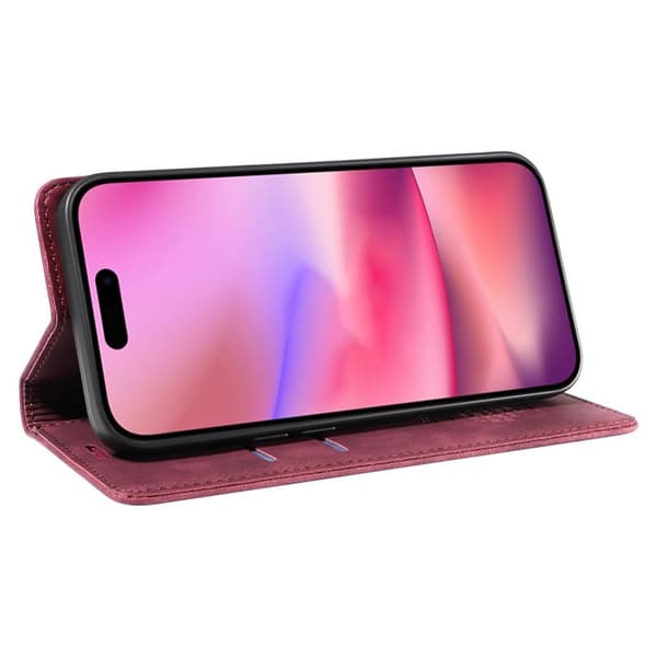 BETOPNICE 003 iPhone 16 Plånboksfodral i Konstläder - Röd