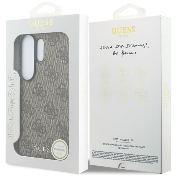 Guess Mobilskal För Galaxy S26 Ultra MagSafe  4G Classic Logo Charm Brun