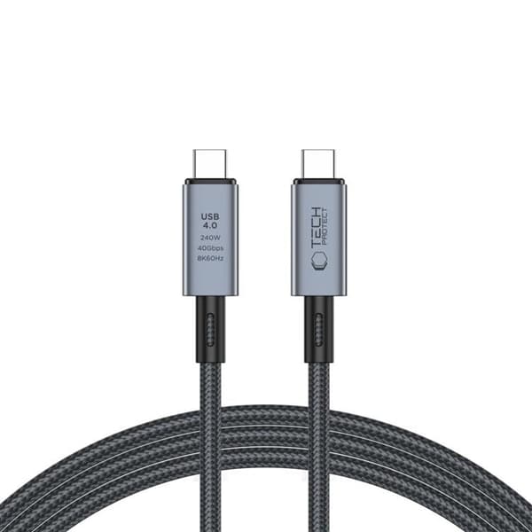 Tech-Protect USB-C til USB-C-kabel Ultraboost 40GBPS PD 240W 2m Grå