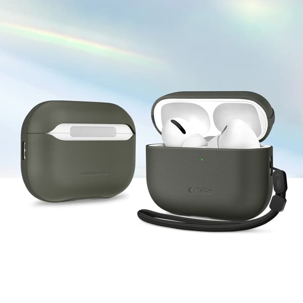 Tech-Protect Apple Airpods Pro 3 Etui Natural Fit - Olivengrøn Grön