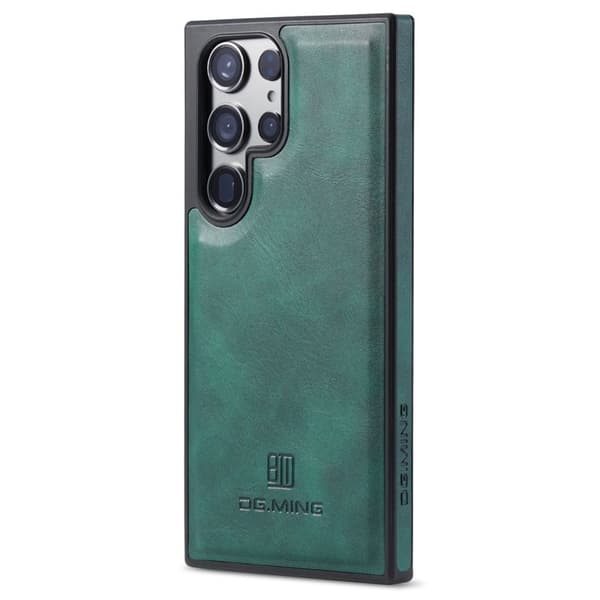 DG.MING Mobilskal till Samsung Galaxy S23 Ultra PU Läder+PC+TPU - Grön