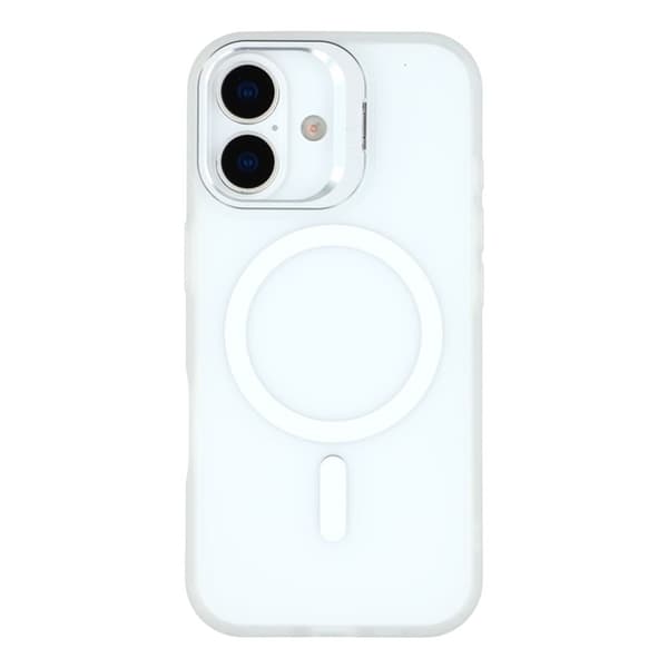 Mobilskal till iPhone 17 MagSafe Lins Kickstand - Transparent Vit Vit
