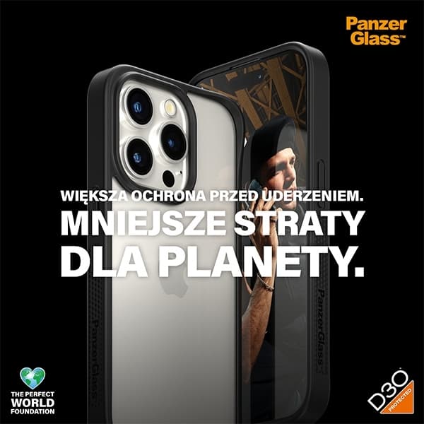PanzerGlass iPhone 15 Pro D3O Militær 2x Sort