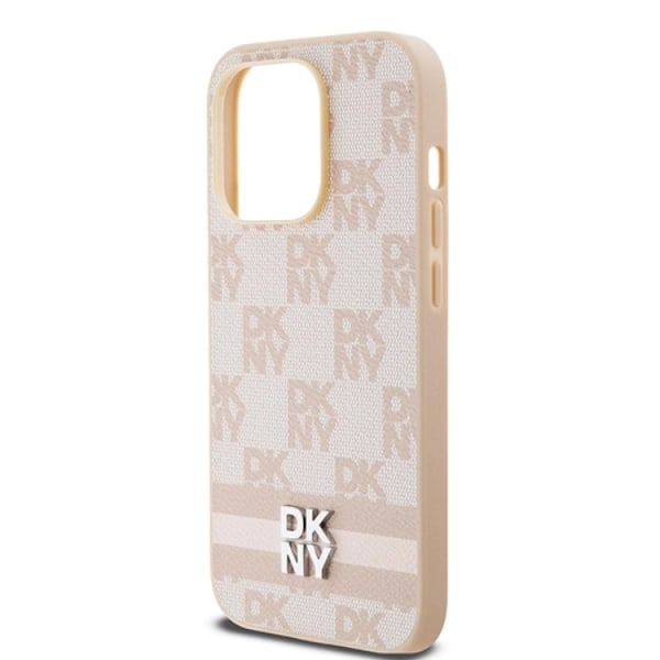 DKNY iPhone 14 Pro Mobilskal Läder Checkered Mono Pattern