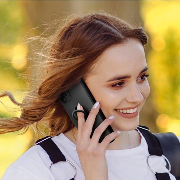 Xiaomi Redmi 13C/Poco C65 Mobilskal Silikon Ring - Svart