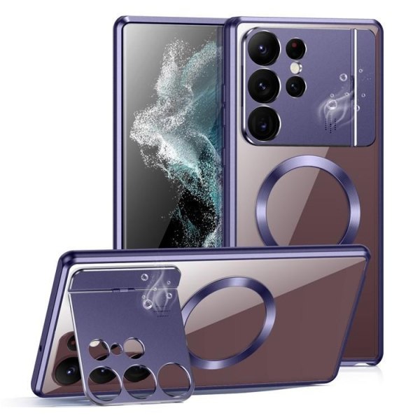 Galaxy S22 Ultra Mobile Case Magsafe Aroma Kickstand - violetti