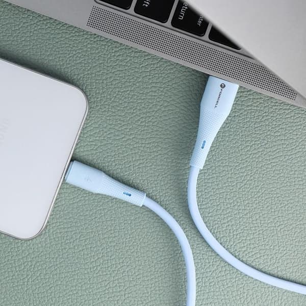 FORCELL USB-A till USB-C 66W Kabel 3A 1m QC4.0 Silikon C342 - Blå Blå