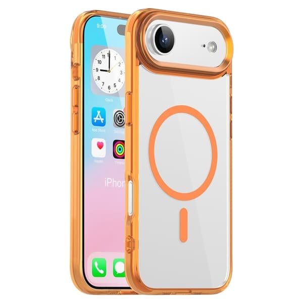 Mobilskal till iPhone Air MagSafe TPU+PC Transparent - Orange Orange