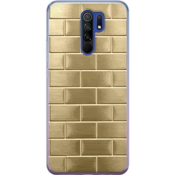 Mobilcover til Xiaomi Redmi 9 med Gyldne Mursten