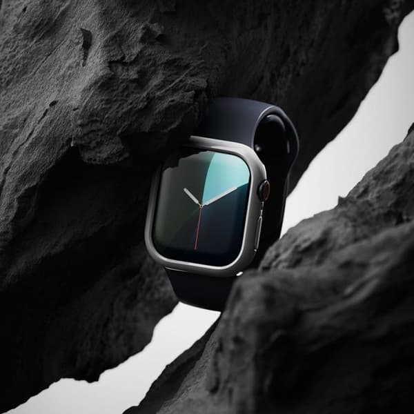 [2-Pakke] Ring Apple Watch 46 mm Series 10 Etui Slim - Klar/Sort Black
