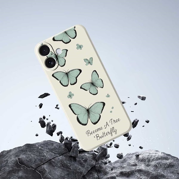 Mobilskal till iPhone 17 Grön Butterfly Pattern TPU - Grön Grön