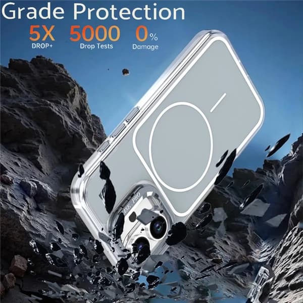 Mobilskal till iPhone 16 Plus MagSafe Lens Kickstand med Handrem - Grå Grå