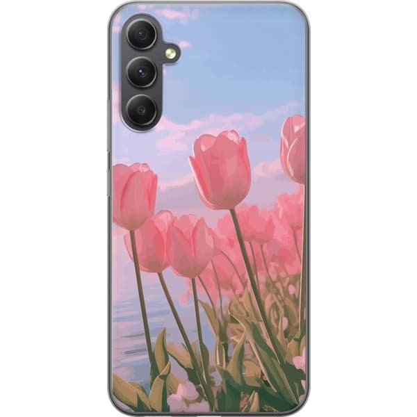 Mobilskal till Samsung Galaxy A05s med Rosa Tulpaner
