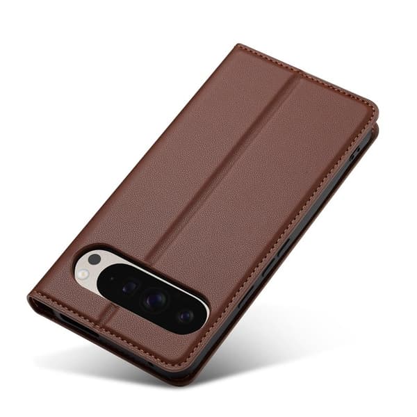 LC.IMEEKE L1 Series för Google Pixel 9 Pro Plånboksfodral Konstläder - Brun