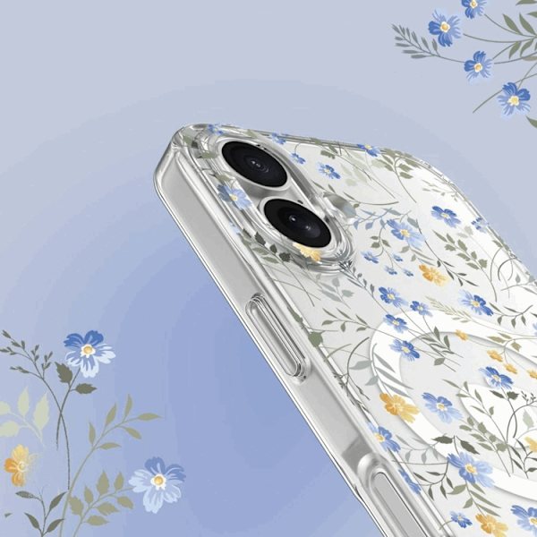 Tech-Protect Mobilskal till iPhone 16e Magsafe Flexair - Spring Flowers Transparent