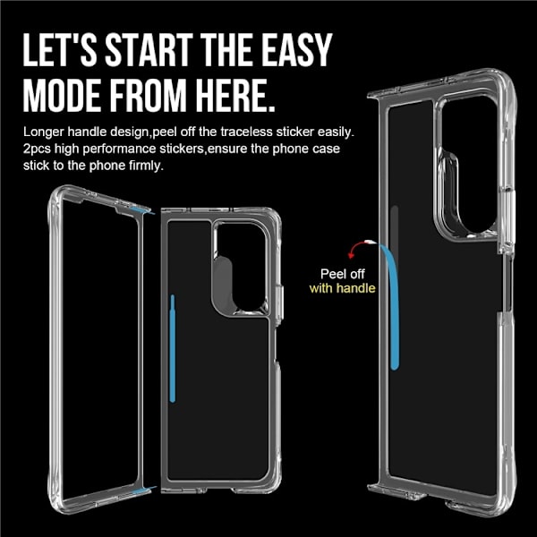 Galaxy Z Fold 5 Mobilskal Anti-drop - Transparent