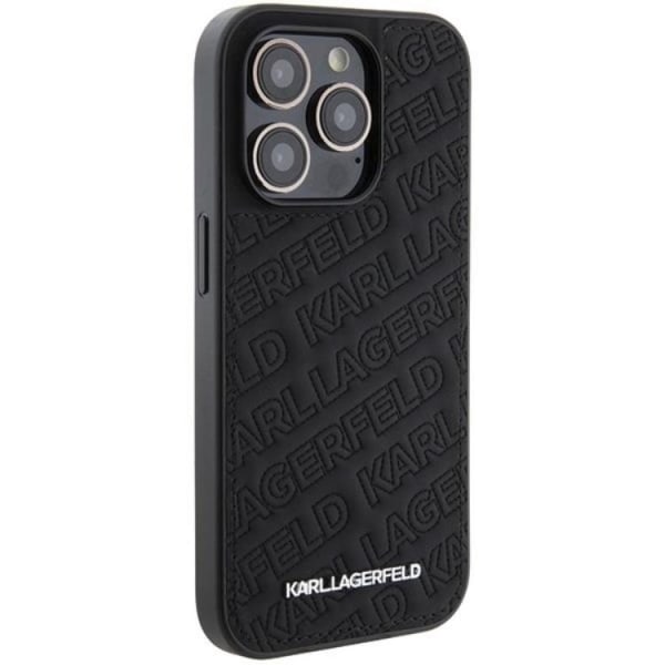 KARL LAGERFELD iPhone 15 Pro Mobilskal Quilted K Pattern - Svart