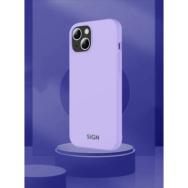 SiGN iPhone 15 Plus Mobilskal Liquid Silikon - Lavender