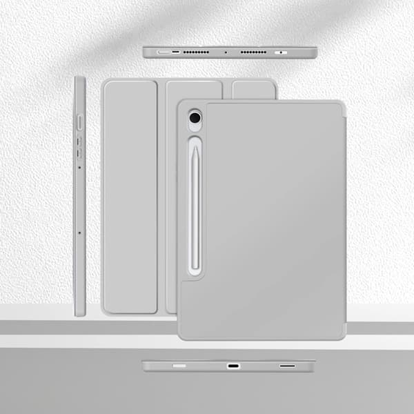 Tech-Protect Galaxy Tab S9 FE Fodral med plats för pennna - Grå