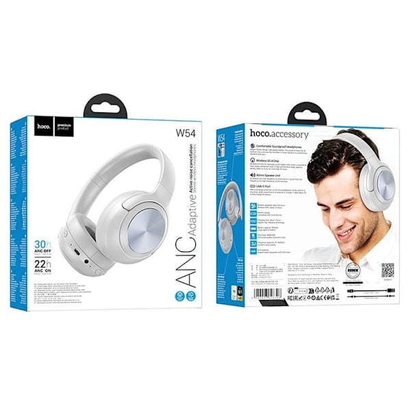 Hoco Over-Ear Hörlurar Trådlösa Bluetooth ANC W54 - Grå Grå