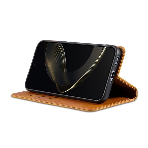 AZNS Xiaomi 15T Plånboksfodral Konstläder - Brun