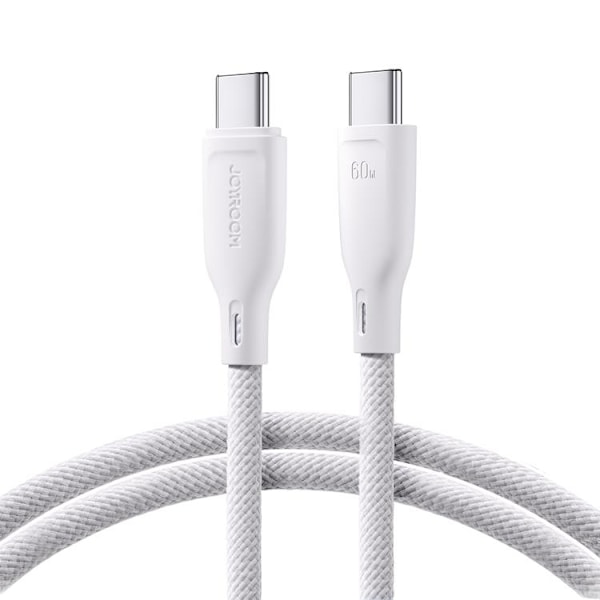 Joyroom USB-C till USB-C kabel 60W 1m Multi-Color - Vit