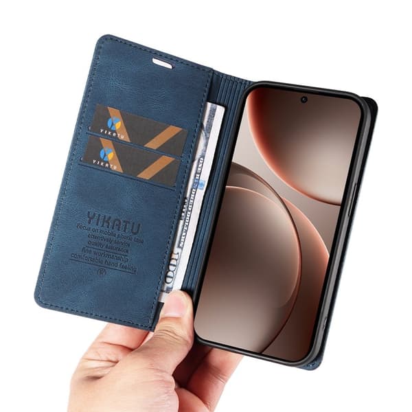 YIKATU Oppo Find X9 Pro 5G Plånboksfodral Konstläder - Blå